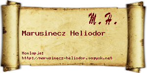 Marusinecz Heliodor névjegykártya